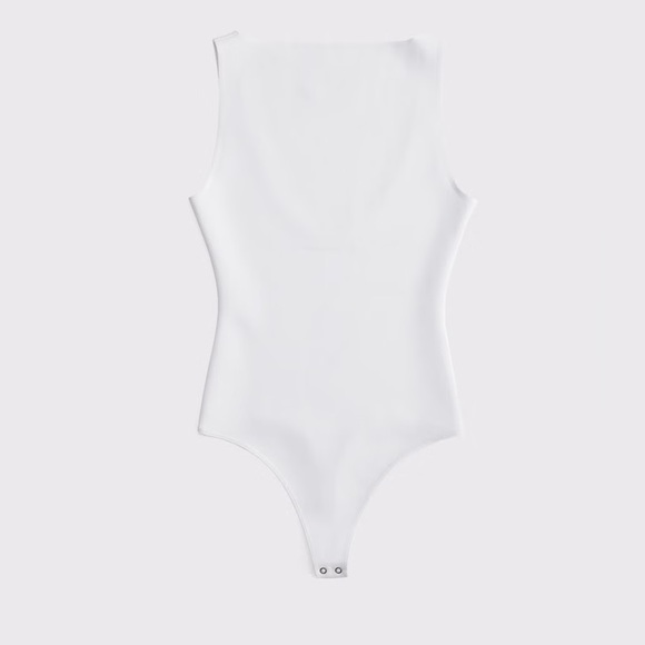 Abercrombie Sculpt Butter soft Matte Seamless Slash Scoop-Back Bodysuit NWT - Picture 2 of 10